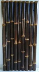 Bambus-Element Modell Surabaya, starr, braun-schwarz (wulung). Durchmesser 6-9cm 90 x 180 cm Höhe. 